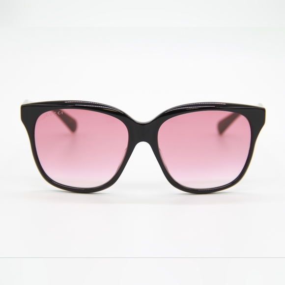 NEW GUCCI GG0800SA 002 BLACK RED CAT EYE SUNGLASSES GUCCI - Picture 3 of 13